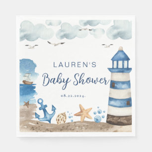 Serviette En Papier Baby shower nautique serviettes
