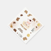 Serviette En Papier Baby shower Neutral Boho de vache (Coin)