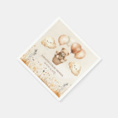 Serviette En Papier Baby shower neutre à ours mou (Coin)