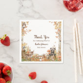 Serviette En Papier Baby shower neutre de forêt rustique (En situation)