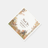 Serviette En Papier Baby shower neutre de forêt rustique (Coin)