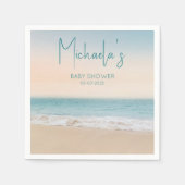 Serviette En Papier Baby shower neutre de genre de plage simple (Devant)