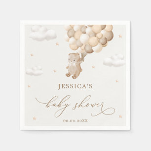Serviette En Papier Baby shower neutre de l'ours en peluche