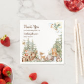 Serviette En Papier Baby shower Neutre forestier (En situation)