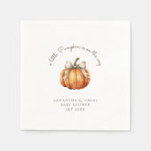 Serviette En Papier Baby shower neutre minimal de petit Citrouille (Devant)