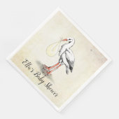 Serviette En Papier Baby shower Neutre Sexe Stork serviettes (Coin)