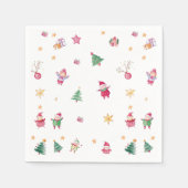 Serviette En Papier Baby shower Noël d'hiver (Devant)