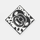 Serviette En Papier Baby shower - Noir et Blanc - Pacifique (Coin)