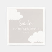 Serviette En Papier Baby shower nuage (Devant)