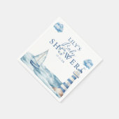 Serviette En Papier Baby shower océanique marin mignon (Coin)