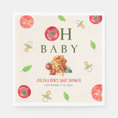 Serviette En Papier Baby shower Oh Baby Pasta & Pacifiers (Devant)