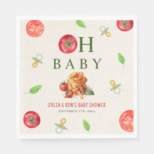 Serviette En Papier Baby shower Oh Baby Pasta & Pacifiers