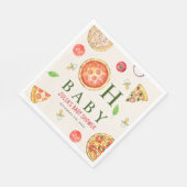 Serviette En Papier Baby shower Oh Baby Pizza + Pacificateurs (Coin)