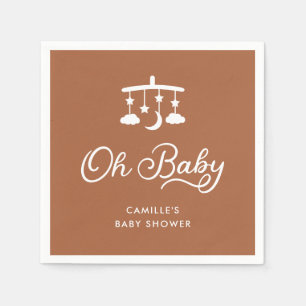 Serviette En Papier Baby shower Oh moderne papier personnalisé Napkin
