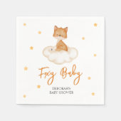Serviette En Papier Baby shower Orange Cute Fox (Devant)