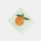 Serviette En Papier Baby shower orange de Little Cutie (Coin)