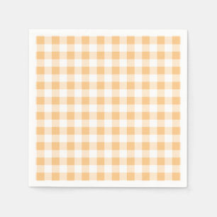Serviette En Papier Baby shower Orange En vichy