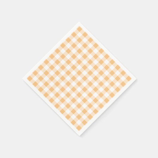 Serviette En Papier Baby shower Orange En vichy (Coin)