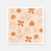 Serviette En Papier Baby shower orange petit Citrouille (Devant)