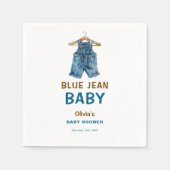 Serviette En Papier Baby shower Ouest Blue Jean Boy (Devant)