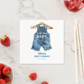 Serviette En Papier Baby shower Ouest Blue Jean Boy (En situation)