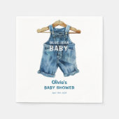 Serviette En Papier Baby shower Ouest Blue Jean Boy (Devant)