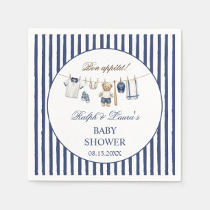 Serviette En Papier Baby Shower Ours de baseball