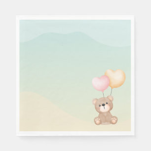 Serviette En Papier Baby shower Ours En Teddy