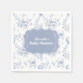 Serviette En Papier Baby shower Ours Toile De Jouy (Devant)