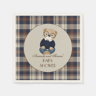 Serviette En Papier Baby-Shower Ours Vintage