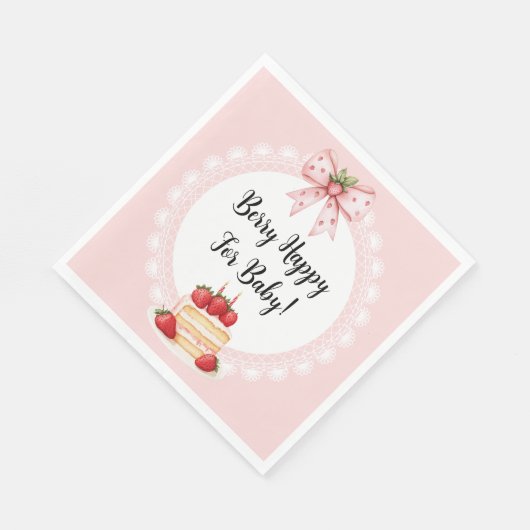 Serviette En Papier Baby shower-pains aux fraises-pains-déjeuner (Coin)