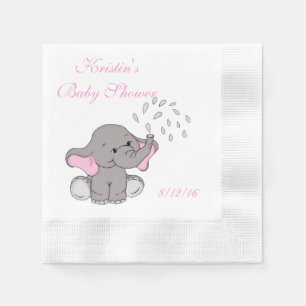 Serviette En Papier Baby shower, Papier Eléphant Cute Napkin
