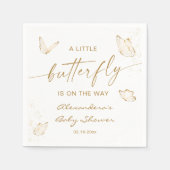Serviette En Papier Baby shower papillon (Devant)