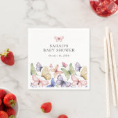 Serviette En Papier Baby shower papillon (En situation)