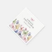 Serviette En Papier Baby shower papillon (Coin)