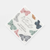 Serviette En Papier Baby shower papillon Boho Napkin (Coin)