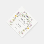 Serviette En Papier Baby shower papillon Fleur sauvage (Coin)