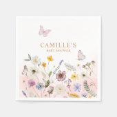 Serviette En Papier Baby shower papillon Garden Girl (Devant)