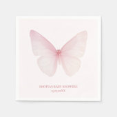 Serviette En Papier "Baby shower papillon serviettes" (Devant)