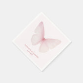 Serviette En Papier "Baby shower papillon serviettes" (Coin)
