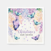 Serviette En Papier Baby shower papillon serviettes (Devant)