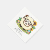 Serviette En Papier Baby shower Pastel Cute Sheep (Coin)