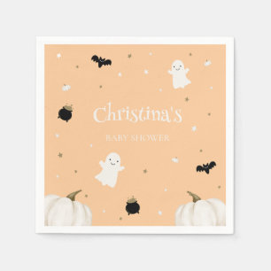 Serviette En Papier Baby shower Pastel Orange Halloween