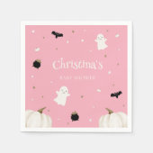 Serviette En Papier Baby shower Pastel Pink Halloween (Devant)