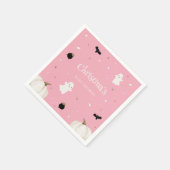 Serviette En Papier Baby shower Pastel Pink Halloween (Coin)