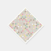 Serviette En Papier Baby shower Pastel Polka Dot (Coin)