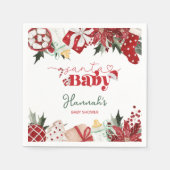 Serviette En Papier Baby shower Père Noël de Noël (Devant)
