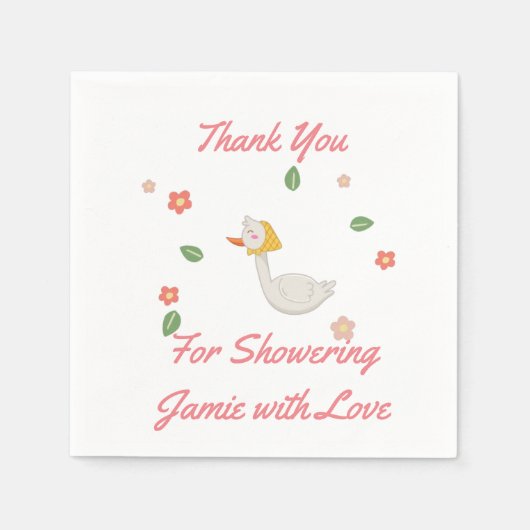 Serviette En Papier Baby shower personnalisé (Devant)