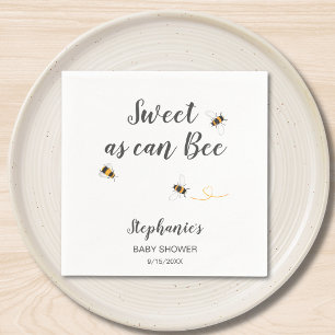 Serviette En Papier Baby Shower personnalisé abeille