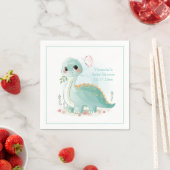 Serviette En Papier Baby shower personnalisé Dinosaur (En situation)